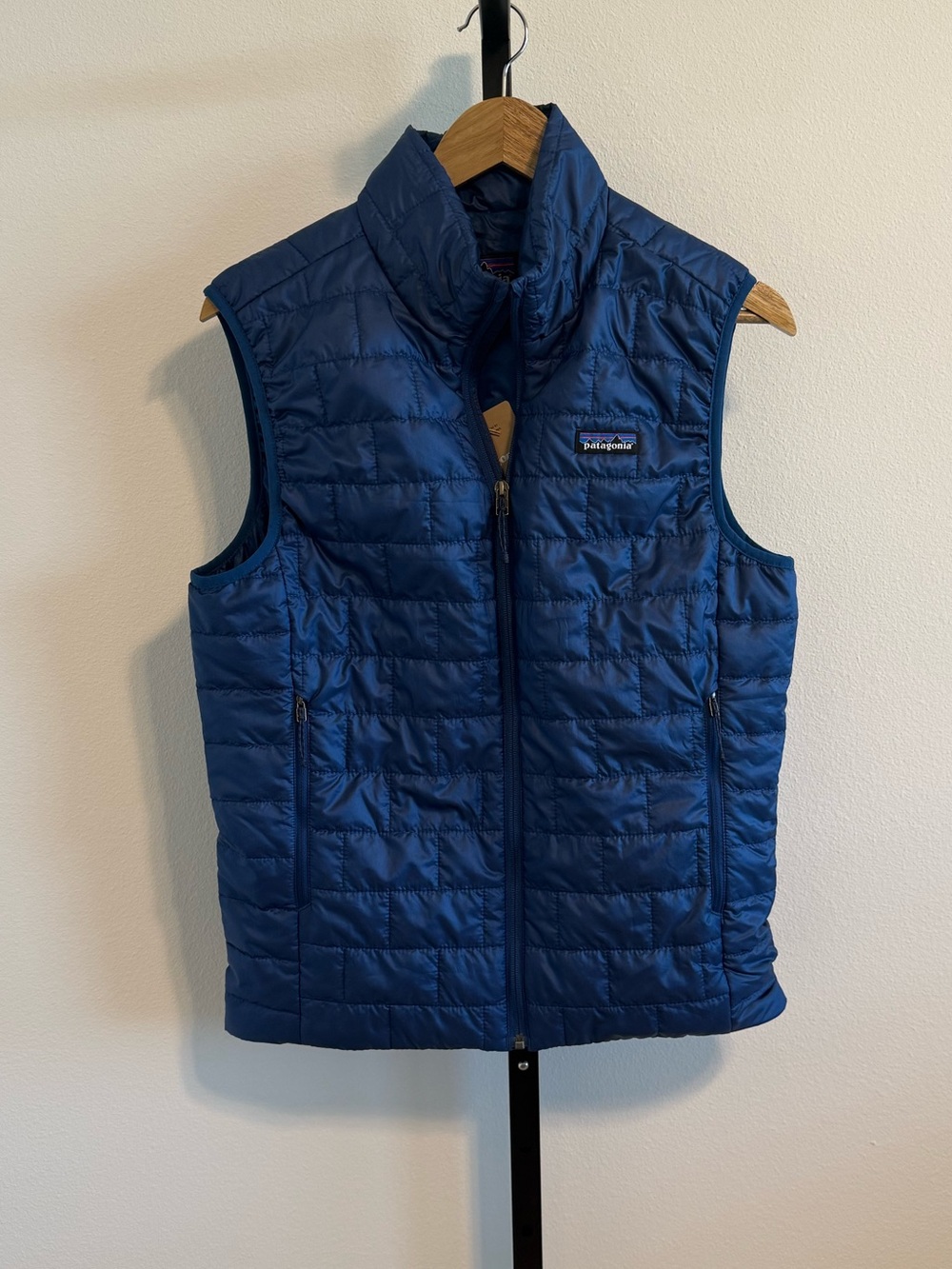 NWT Patagonia Men’s Nano Puff Quilted Insulated Vest Cement Blue Small Gorpcore